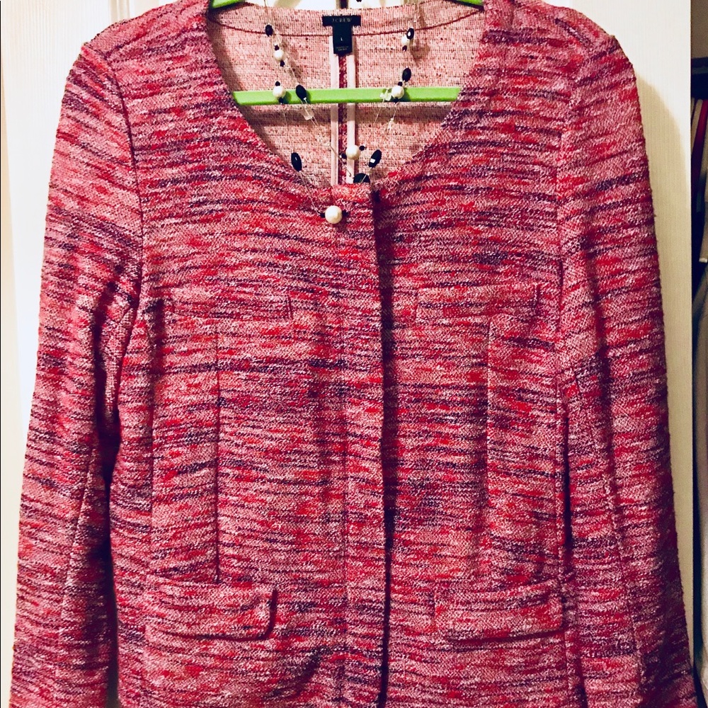 JCrew Tweed Zip Blazer